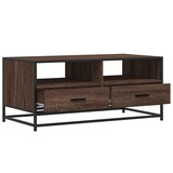 thumbnail of vidaXL Couchtisch Braun Eichen-Optik 100x50x45 cm Holzwerkstoff Metall