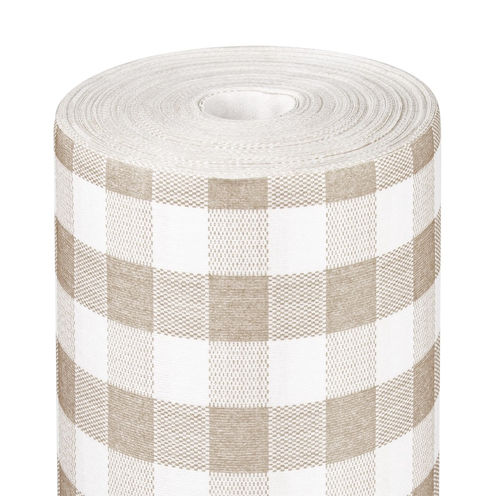 Mantel 'Like Linen - Vichy' 70 G/M2 1,20X25 M Taupe Spunlace