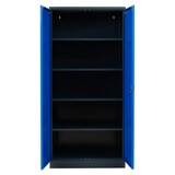 thumbnail of PROREGAL Stahlschrank BEE mit 10 verzinkten Fachböden | HxBxT 195x92x42cm | Anthrazit-Blau | Werkstattschrank Werkzeugschrank Aktenschrank
