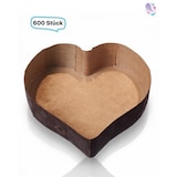 thumbnail of Papier-Backformen Herz groß, 600 Stück, 175x175x45mm, 980ml, Backofen geeignet, aluminiumfrei