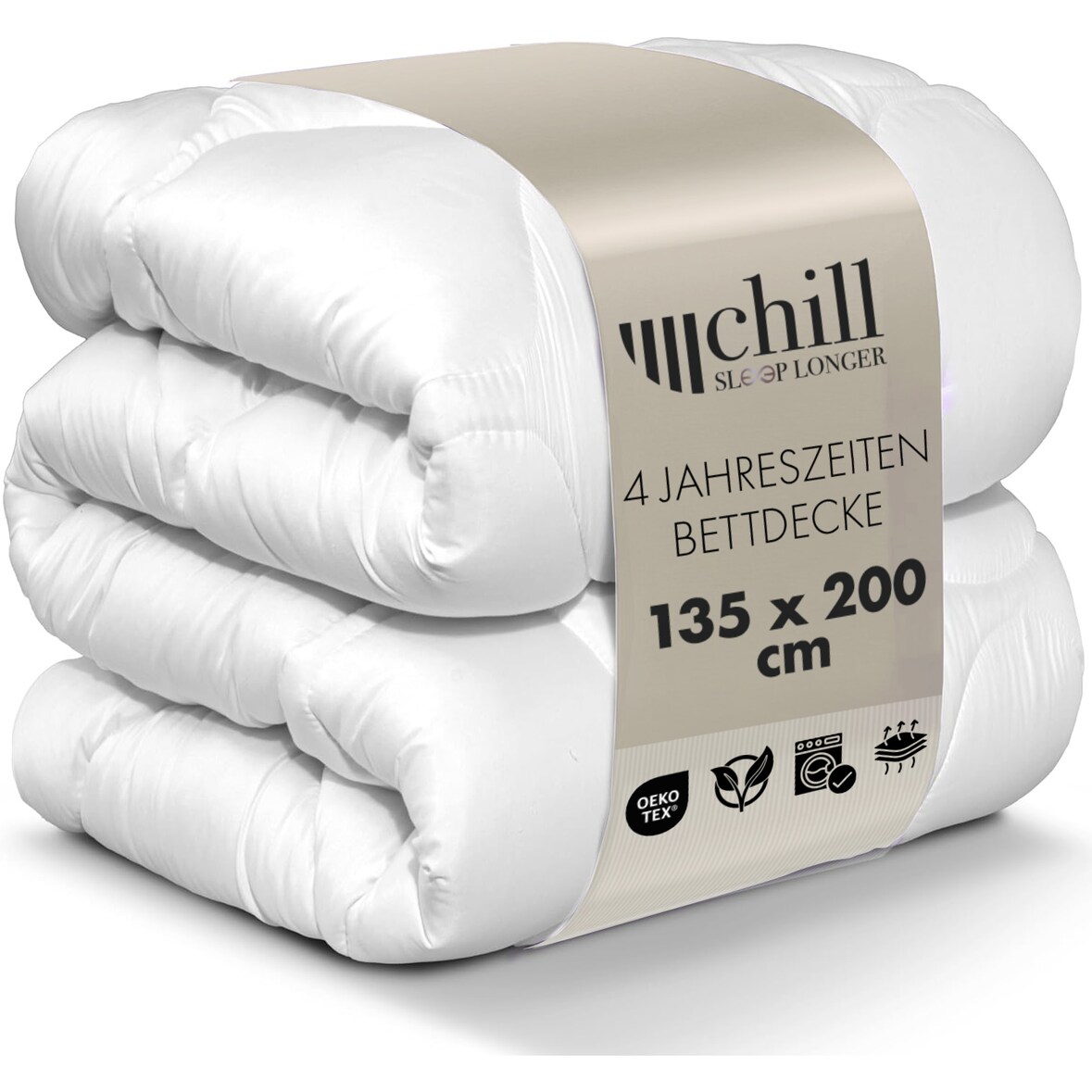 chill SLEEPLONGER 4-Jahreszeitendecke 135 × 200 cm – Ganzjahreskomfort für jede Jahreszeit Hotel Qualität