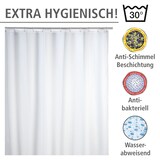 thumbnail of WENKO Anti-Schimmel Duschvorhang Uni White, 180 x 200 cm