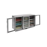 thumbnail of Expositor de bebidas de balcão, 3 portas basculantes, aço inoxidável/alumínio/vidro, 90x135x52cm, 280W, refrigeração por ar, 330L, Polar GL009