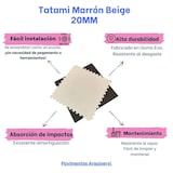 thumbnail of Arquiservi - Esterilla Tatami Puzzle 1x1x20mm Marrón-Beige(Lote 30Uds) Antideslizante, yoga, pilates.