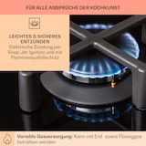 thumbnail of Illuminosa Domino Gaskochfeld 2-flammig Sabaf-Brenner Glaskeramik Schwarz