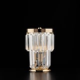 thumbnail of Schubert - Tischlampe aus Eisen und goldenem Messing mit Strasssteinen 1 Licht H.24 - Ø15 - BL272-LT-OR