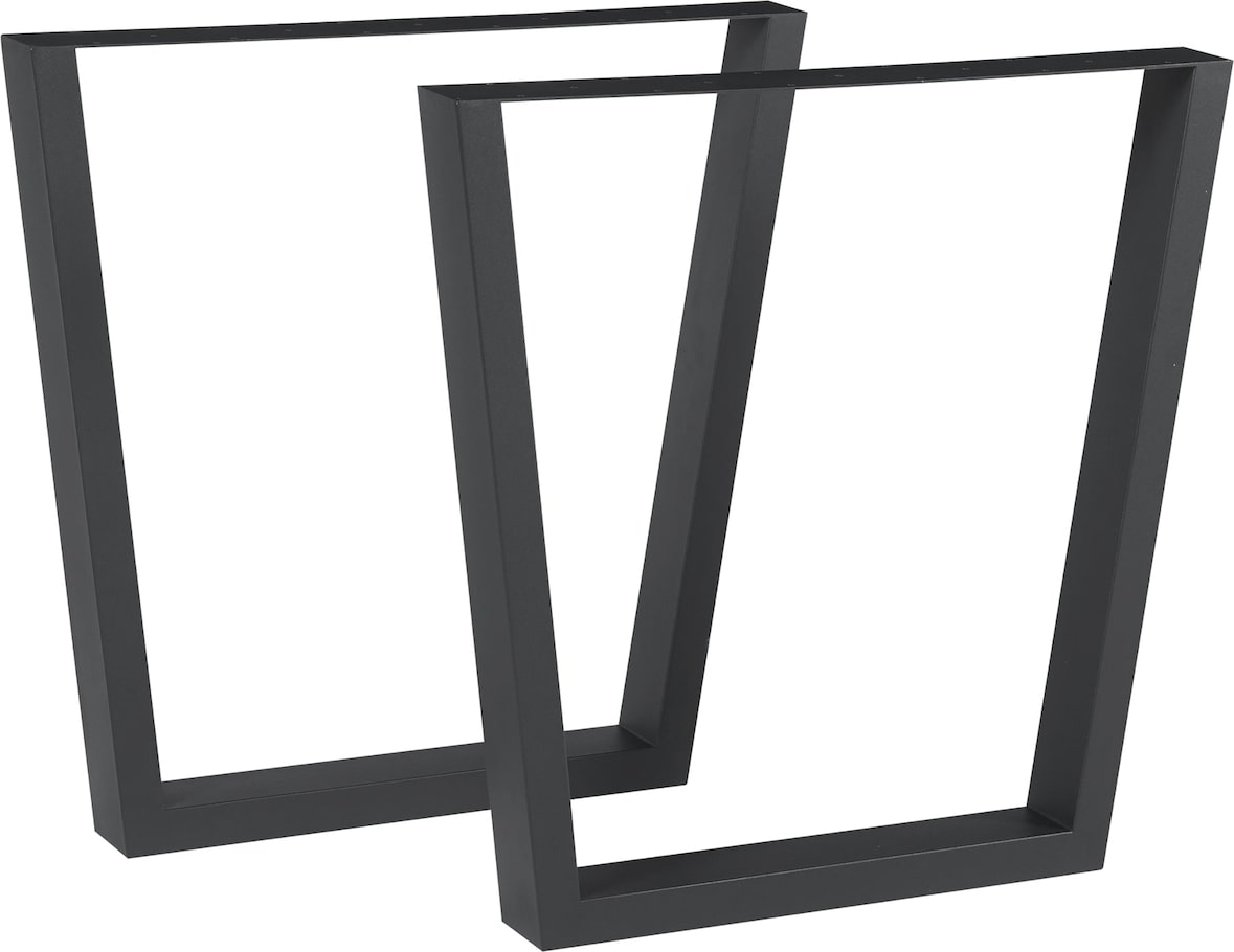 Helloshop26 - Set mit 2 Tischbeinen moderne Möbel originelles Design DIY Stahl 72 x 75 cm schwarz 03_0009672