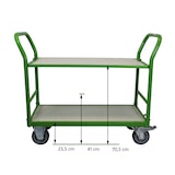 thumbnail of Profi Etagenwagen 250 kg 2 Etagen höhenverstellbar Plattformwagen Transportwagen Handwagen