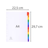 thumbnail of EXACOMPTA Jeu d'intercalaire 12 positions en carte Blanche 170g, onglets Mylar®. Format A4.
