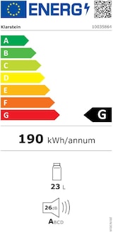 thumbnail of Klarstein Reserva 8 Uno Weinkühlschrank 23 Ltr 8 Fl 11-18 °C 26 dB Edelstahl Edelstahl