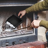 thumbnail of Relaxdays Ascheeimer mit Schaufel, Aschebehälter für Kamin, Grill, Ofen, Aschekasten, Ascheschaufel m. Einschub, schwarz