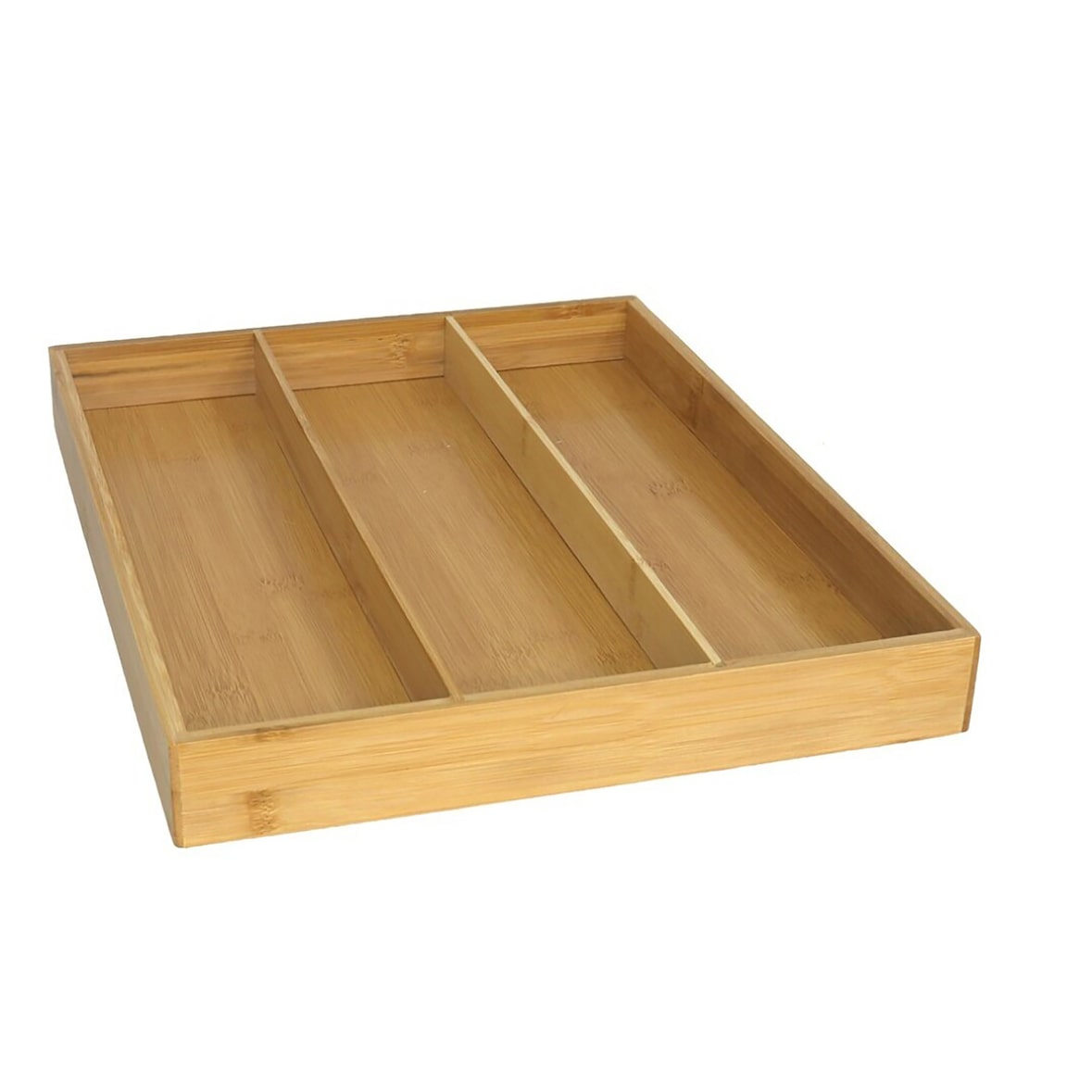 BERGNER Crazy Ger - Houten besteklade met 3 vakken, 40,5 × 33 × 4,5 cm