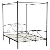 thumbnail of vidaXL Himmelbett-Gestell Schwarz Metall 140 x 200 cm