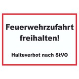 thumbnail of Feuerwehrzufahrt freihalten Halteverbot nach StVO Schild A2 (420x594mm)