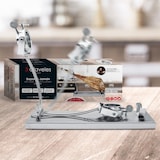 thumbnail of 3 Claveles - Soporte Jamonero Plegable en Acero Inoxidable con Cabezal Giratorio