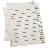 thumbnail of 9521108100 Trennblätter - A4 Überbreite, 190 g/qm Karton, Lochrand verstärkt, chamois, 100 Stück