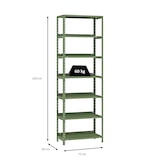 thumbnail of PROREGAL Industriestyle Wohnregal MAGNUS im Schraubsystem Made in Germany | HxBxT 220x75x30cm | 7 Stahlplatten-Ebenen | Fachlast 60kg | Resedagrün