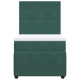 thumbnail of vidaXL Boxspringbett mit Matratze Dunkelgrün 80x200 cm Samt