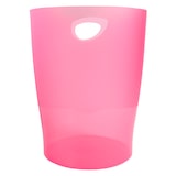 thumbnail of EXACOMPTA Corbeille à papier ECO 15 L Rose translucide - Diamètre 26 cm, hauteur 33,5 cm