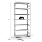 thumbnail of PROREGAL Fachbodenregal Stecksystem | Grundregal | HxBxT 300x130x60cm | 7 Ebenen | Fachlast 190 kg | Beidseitig nutzbar | Lichtgrau