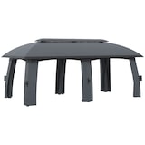 thumbnail of Outsunny cenador de jardín 3x6m gazebo exterior con doble techo 6 cortinas mosquiteras con cremallera y marco de metal para fiestas evento gris