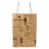 thumbnail of Imballaggi360 - 250 Pz Shopper Fondo Largo Avana Stampa Giornale