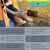 thumbnail of Patagonia DAB+ Outdoor-Radio DAB / DAB+ / FM Kurbelaufladung USB   SOS-Alarm wasserdicht Schwarz