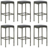 thumbnail of 8-tlg. Gartenbar-Set mit Kissen Poly Rattan Grau