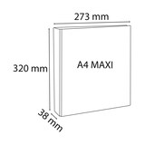 thumbnail of Exacompta - réf. 51940E - Carton de 10 classeurs personnalisables 2 poches - 4 anneaux 16mm - Dos 38mm -  32 x 27,3 cm -  A4 Maxi - Blanc