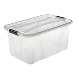 thumbnail of 5 Stück Aufbewahrungsbox transparent 14 Liter mit Deckel und Klickverschluss 385 x 254 x 185 mm