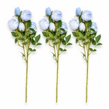thumbnail of LAYBA Künstliche Rosen 3er-Set blau 65 cm