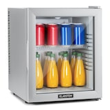 thumbnail of Brooklyn 32 Mini-Kühlschrank Glastür LED Ablage Silber