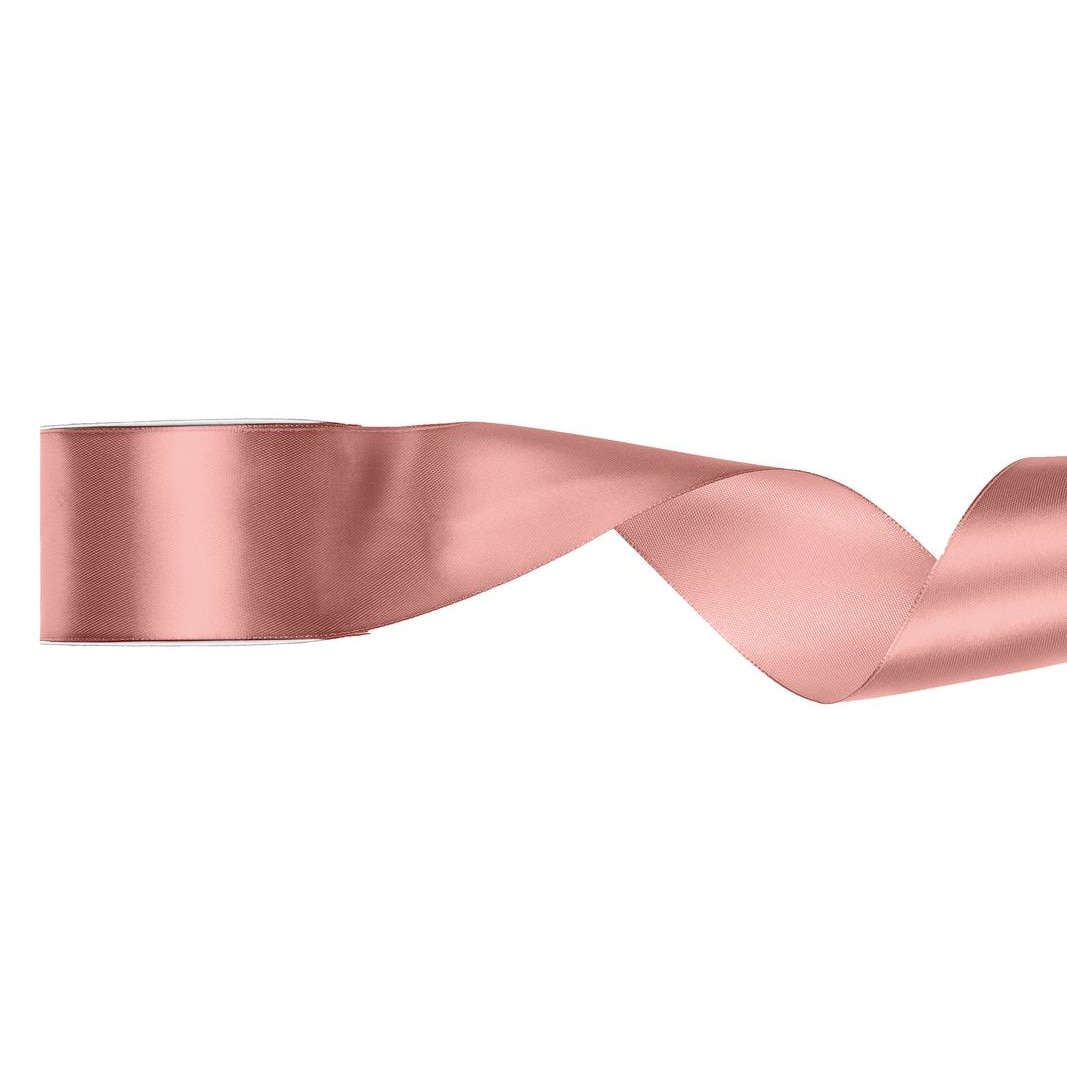 Satin Geschenkband roségold 25m 50mm breit