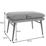 thumbnail of Poggiapiedi pouff HWC-L62 Lounge elegante tessuto ~ arancione