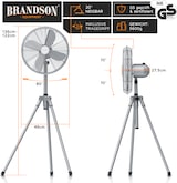 thumbnail of Brandson Standventilator 45 cm mit 3 Geschwindigkeiten, Ventilator mit Dreibein-Stativ, 60 Watt, oszillierend, Silber/Edelstahl