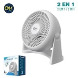 thumbnail of Ventilador 2 en 1 suelo y pared Color blanco potencia 50w aspas ø18cm 26.5x15.5x27.7cm EDM