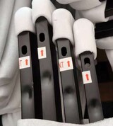 thumbnail of Esszimmerstuhl Set 4 Kunstleder Grün 80x47x58 cm stapelbar mit Klick Mechanismus, Metall Holz Gestell, ergonomisch gepolstert für Küche