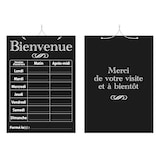 thumbnail of Panneau horaire journalier NOIR 15x20 cm