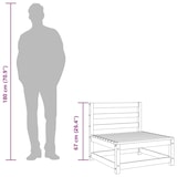 thumbnail of vidaXL Tuinbank zonder armleuningen 2 st 70x70x67 cm grenenhout