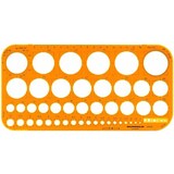 thumbnail of Kreisschablone 1-36mm Kunststoff orange/transparent Packung mit 10 Stück