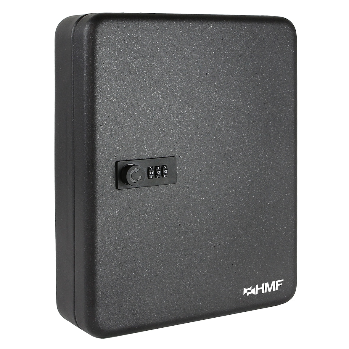 HMF 14500-02 Schlüsselkasten mit Zahlencode, 45 Haken, 30 x 24 x 7,5 cm, Schwarz
