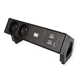 thumbnail of BACHMANN DESK 2 Stekkerdoos 2x UTE, 1x USB A&C 22W, zwart, 0,2 m