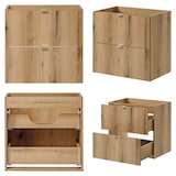 thumbnail of Helloshop26 - Badezimmer-Unterschrank für Waschbecken Designerstil 90 x 60 x 40 cm Eichenoptik schwarz 03_0010000