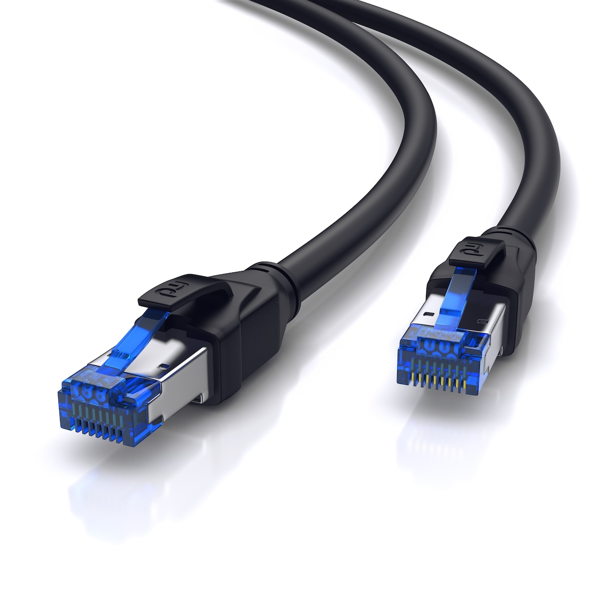 Primewire Patchkabel CAT 8 mit Baumwollummantelung - Gigabit Ethernet LAN Kabel - 40 Gbit/s - S/FTP PIMF Schirmung - Netzwerkkabel - 15m
