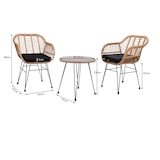 thumbnail of CASARIA® Polyrattan Balkonset Lounge Set mit Auflagen