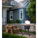 thumbnail of Tarrington House Kamado houtskoolbarbecue Naggado, Ø 47 cm, Divide&Conquer kooksysteem, opbergtafel, verrijdbaar, keramisch/roestvrij staal, mat zwart