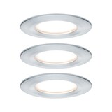thumbnail of Paulmann Spot encastré LED Nova Coin Kit de base fixe IP44 rond 78mm  Coin 3x6W 3x470lm 230V  2700K Alu tourné 93462