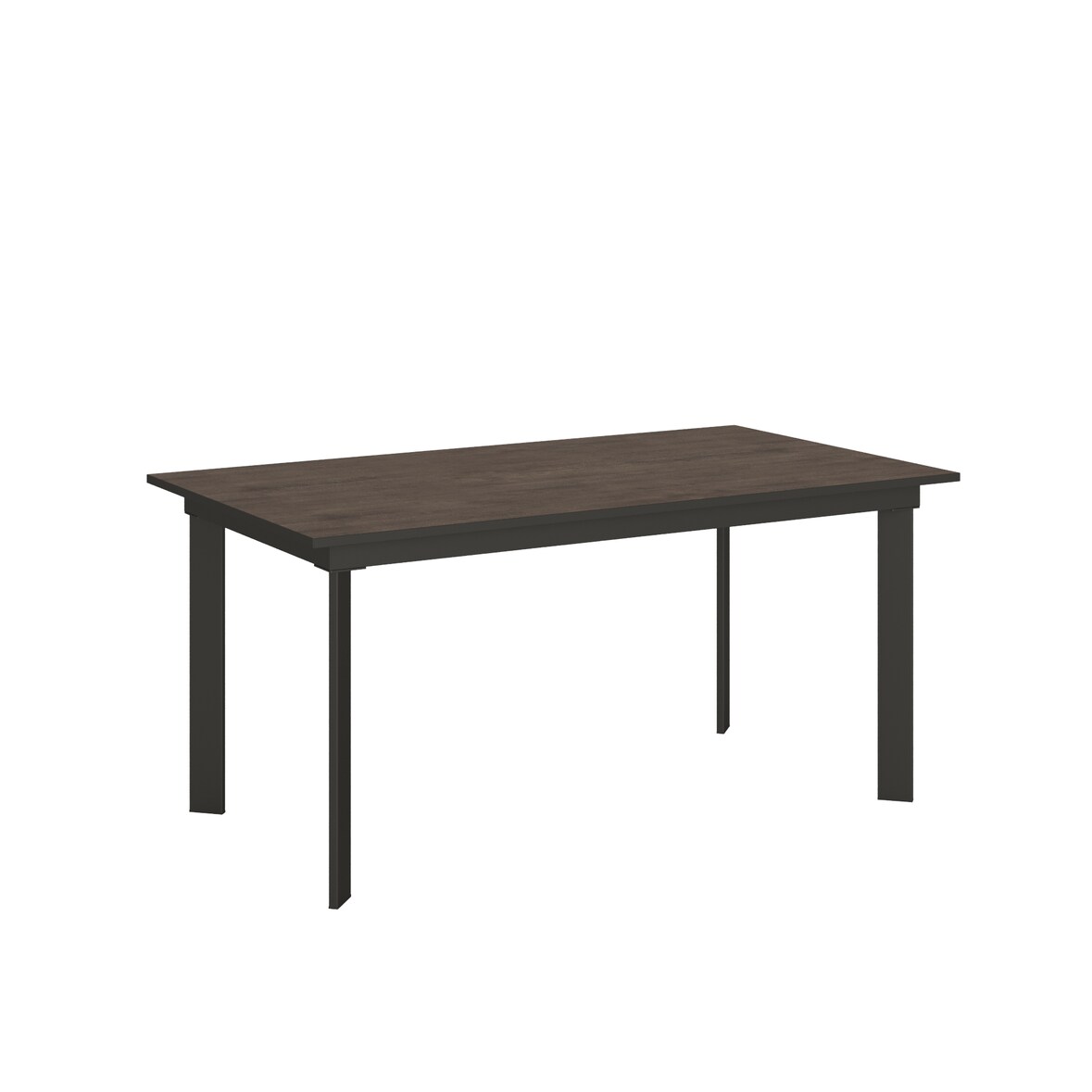 Itamoby Tavolo da Pranzo Cumar 90x160 Allungato 90x220 in Nobilitato e Ferro Noce