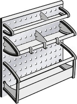 thumbnail of Hailo Auszug 3903001 Combi Vario AluLine Seitenwandauszug 3-etagig mit Cliphaken