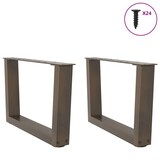 thumbnail of vidaXL Couchtischbeine V-Form 2 Stück Naturstahl 60x(30-31,3) cm Stahl